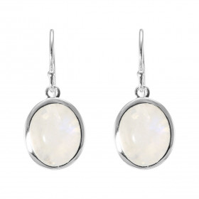 Boucles d oreilles Pendantes Argent 925 Labradorite Ovale 12x10mm Pierres ovales 12x10mm taillées cabochon Pierres fixées ...