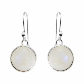 Boucles d oreilles Pendantes Argent 925 Labradorite Ronde 12mm Pierres rondes taille cabochon 12mm diamètre Dimensions d u...