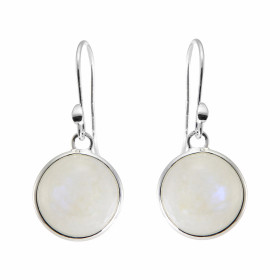 Boucles d'oreilles Pendantes Argent 925  Labradorite Ronde 12mm