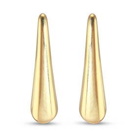 Boucles d oreilles pendantes argent doré forme conique Largeur : 10mm Longueur : 42mm Système d attache : poussette belge