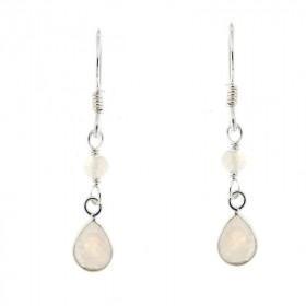 Boucles d oreilles Labradorite Argent Labradorite taille poire 8x6mm Labradorite facetté 3mm diamètre Longueur des boucles...