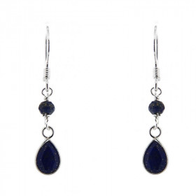 Boucles d'oreilles pendantes Argent et Lapis Lazuli