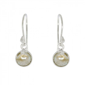 Boucles d oreilles Pendantes Argent Labradorite Ces boucles d oreilles sont serties pierres rondes taillées cabochon Le di...