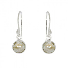 Boucles d'oreilles Pendantes en Argent et Labradorite