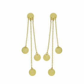 Boucles d'oreilles pendantes en or jaune 750