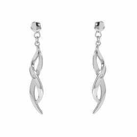 Boucles d'oreilles pendantes Or Blanc  750 infini et diamant