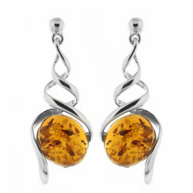 Boucles d'oreilles pendantes en argent sterling 925 pur pour femme,  véritable ambre baltique poire orange pierre précieuse incroyable boucles  d'oreilles fabriquées à la main pour elle : : Produits Handmade