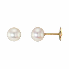 Boucles d'oreilles Perle de culture 7mm Or Jaune