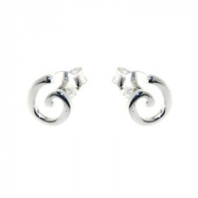 Boucles d'oreilles Spirales en Argent 925. Motif en forme de spirale mesurant 7x7mm