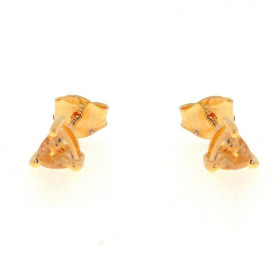 Boucles d'oreilles Vermeil Citrine Trillion 4mm