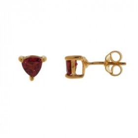  Boucles d oreilles Vermeil serties pierres taille trillion 5mm 