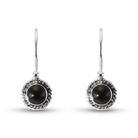 Boucles d oreilles Vintage Pendantes Argent 925 Améthyste Ronde 5mm Ces boucles d oreilles pendantes sont serties pierres ...