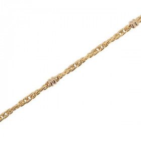 Bracelet 2 Ors 750 Longueur : 18 cm Largeur maille : 2,5 à 3,5mm 