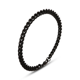 Bracelet Homme Acier composé d une maille gourmette noire Largeur : 5,9mm Longueur : 21,5cm