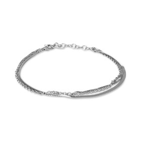 Bracelet argent rhodié composé d une maille serpent 2mm large, 1 maille jasseron 1,7mm large 1 maille vénitienne 1mm large...