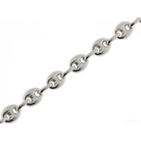 Bracelet grains de café en Argent 925. Largeur de la maille grains de café : 5.6mm. Longueur du bracelet : 19cm