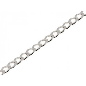 Bracelet Argent Maille Gourmette. Largeur de la maille : 3.6mm. Longueur du bracelet : 18cm 