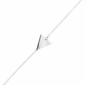 Bracelet argent un motif triangle Largeur: 11mm Longueur ajustable 15,5 à 19cm