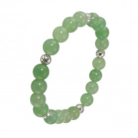 Bracelet Aventurine 8mm et Oeil porte bonheur