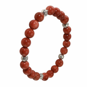 Bracelet Cuivre Rouge 8mm et Motif Oeil Porte Bonheur