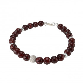 Bracelet Grenat 6mm Argent Ce bracelet est composé pierres 6mm, 4 perles facettées Argent 4mm diamètre d une perle argent ...
