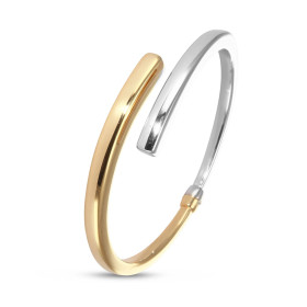 Bracelet jonc argent rhodié argent doré d une largeur 14mm (vue dessus) Dimensions intérieures : 50x62mm (pour poignets 18...