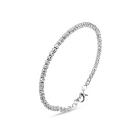 Bracelet jonc argent rhodié composé boules ciselées 3mm diamètre Dimensions intérieures : 43x50mm (pour poignets 15 à 19cm...