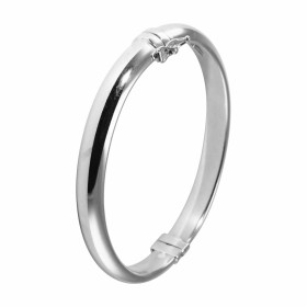  Jonc Argent 925  Section demi jonc 8x4mm Dimensions intérieures : 58 x 52mm (pour poignet 17 à 20cm) Système fermeture : ...