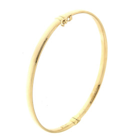  Bracelet jonc argent doré 925 Section ovale 4mm large Dimension intérieure : 53x59mm (pour poignets 17 à 20cm) Système fe...