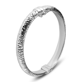 Bracelet jonc diamanté argent 925 Dimension intérieure : 53x59mm (pour poignet 17 à 20cm) Système fermeture : ressort + hu...