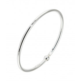  Bracelet Jonc Argent 925 pour Charm s Largeur du bracelet : 3mm Dimensions intérieures : 58x48mm Livré 2 stoppeurs pour m...
