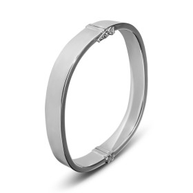  Bracelet Jonc Large Argent 925 Rhodié 