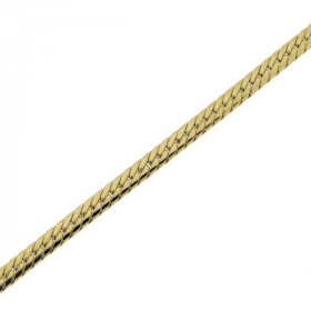 Bracelet maille anglaise en Or jaune 750/1000. Maille anglaise creuse de 3mm de large. Longueur du bracelet : 18cm