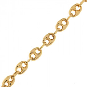 Bracelet maille grains café Or Jaune 375 Longueur : 20 cm Largeur maille : 5,8mm
