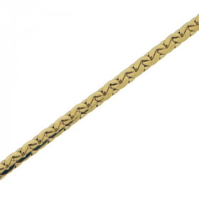 Bracelet Maille Haricot 3,3mm x 18cm Or Jaune 750