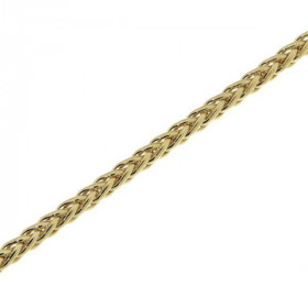 Bracelet maille palmier en Or jaune 750/1000. Maille palmier creuses de 3mm de large. Longueur du bracelet : 18cm. 