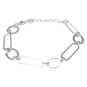 Bracelet argent composé maillons ovales 10x13mm 7x23mm Largeur du bracelet : 10mm Longueur : 18 à 21cm Système d attache :...