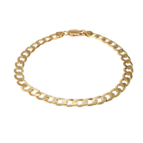 Bracelet or jaune 375 maille gourmette Dimension : 5,8mm x 21cm Système d attache : mousqueton