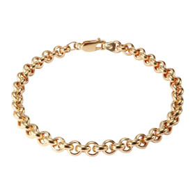 Bracelet or jaune 375 maille jaseron Dimension : 5,2mm x 19cm Système d attache : mousqueton