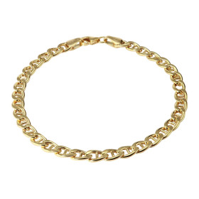 Bracelet Or Jaune 375 maille marine 4,6mm x 19cm