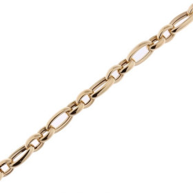 Bracelet en or jaune 375 maille ovale. Largeur de la maille : 6,3mm. Longueur du bracelet : 19cm. 