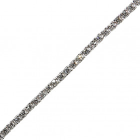  Bracelet rivière diamant Or blanc 750 67 diamants 1,8mm diamètre sertis à griffes sur chatons mobiles Poids total diamant...