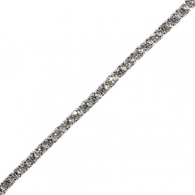 Bracelet rivière de diamant 2 carats en Or blanc 750