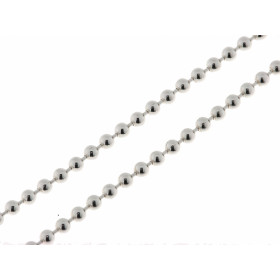 Chaine maille boules Argent 925/1000 Largeur maille : 2.5mm Longueur chaine : 45cm