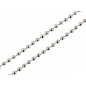 Chaine maille boules en Argent 925/1000. Largeur de la maille : 2.5mm. Longueur de la chaine : 45cm