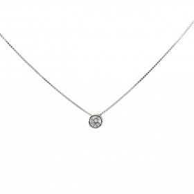  Chaine Argent Oxyde zirconium 4mm Serti clos Chaine maille vénitienne ajustable de 38 à 41cm Largeur maille : 0.6mm Oxyde...