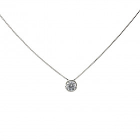  Chaine Argent Oxyde zirconium 5mm Serti clos Chaine maille vénitienne ajustable de 38 à 41cm Largeur maille : 0.6mm Oxyde...
