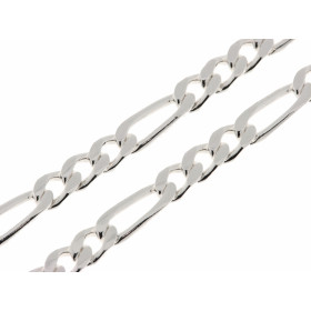 Chaine Argent pour homme. Maille figaro altern&eacute;e 3.1 Largeur 5.2mm Longueur 55cm.