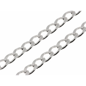 Chaine Argent 925/1000 pour homme Maille gourmette claire Longueur chaine : 60cm Largeur maille : 5mm
