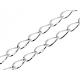 Chaine Argent maille Cheval - 3mm - 40cm